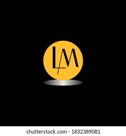 lm lf le letter slogan logo icon pattern black