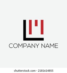lm logo design template monogram