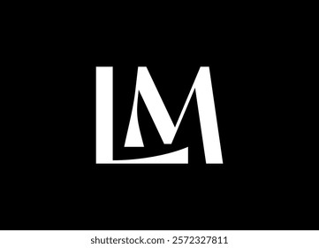 LM Logo Design Template Vector Graphic Branding Element.
