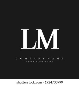 LM Minimal Luxury Initial Logo vector.
