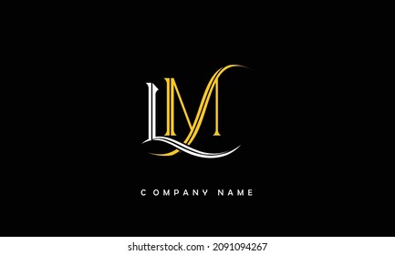 LM, ML Alphabets Letters Logo Monogram