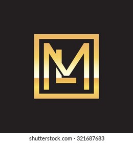 LM ML initial company, golden square frame