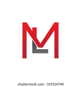 LM ML initial company square M logo red