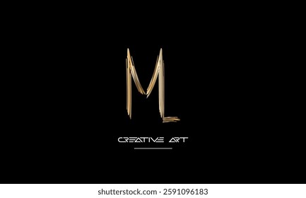 LM, ML, L, M abstract letters logo monogram