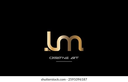 LM, ML, L, M abstract letters logo monogram
