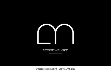 LM, ML, L, M abstract letters logo monogram