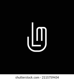 LM ML logo, Black and White color concept, Finger shape.