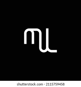 LM ML logo, Black and White color concept