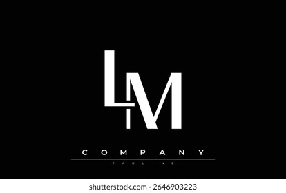 LM Modern Initials Logo Design. Branding logo with stylized initials showcasing bold design and modern aesthetic. Ideal for professional business branding or creative projects focusing on minimalistic