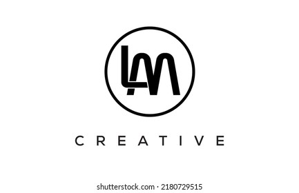 LM monogram. initial letters LM eye-catching Typographic logo design with circle, very creative stylish lettering logo icon for your business and company
