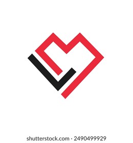 LM- oder V-Buchstaben-Symbol Vektorgrafik Konzept Vorlage Web