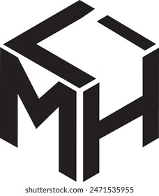 Diseño de logotipo de polígono LMH, icono, símbolo, archivo de Vector, 