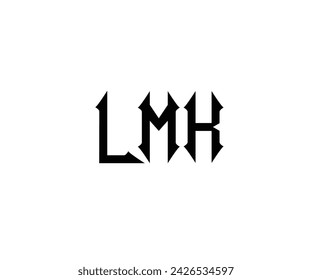 LMK letters logo design vector