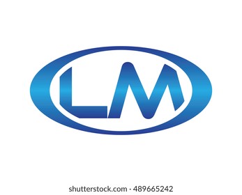 LM-letter abbreviations blue oval logo