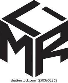 LMR polygon logo design, icon, symbol, vector file