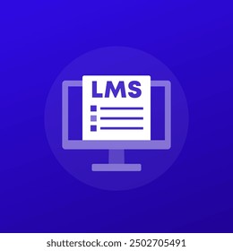 LMS icon, Learning Management System, transparent design