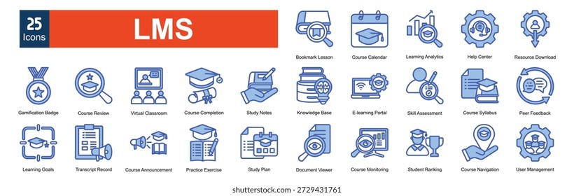 LMS icon pack collection sets
