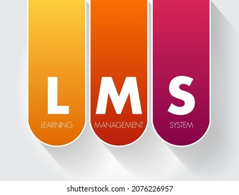 LMS - Learning Management System Acronym, Software Application For The Administration, Documentation, Tracking, Reporting, Automation, And Delivery Of Educational Courses, Business Concept Background