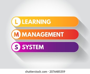 LMS - Learning Management System Acronym, Software Application For The Administration, Documentation, Tracking, Reporting, Automation, And Delivery Of Educational Courses, Business Concept Background