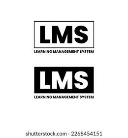 LMS learning management system text icon label sign design vector