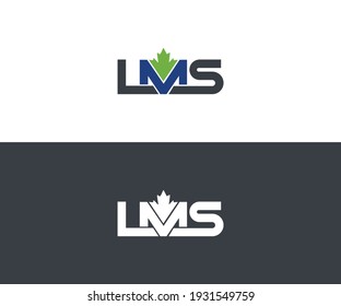 LMS Letter Initial Logo Design Template Vector Illustration