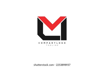 LMV, LVM, Abstract initial monogram letter alphabet logo design