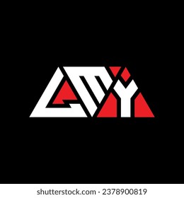 Diseño del logotipo de la letra del triángulo LMY con forma de triángulo. Monograma de diseño del logotipo del triángulo LMY. Plantilla de logotipo vectorial de triángulo LMY con color rojo. Logotipo triangular LMY Diseño sencillo, elegante y lujoso.