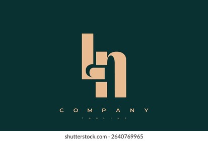 LN Abstract Geometric Logo Design. Modern and elegant logo design with simplistic typography elements, showcasing branding excellence.