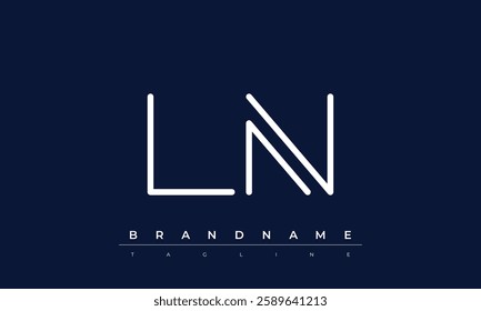 LN Abstract letter logo. This logo icon incorporate with abstract shape in the creative way