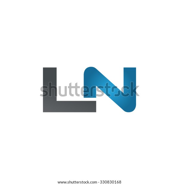 Ln Company Linked Letter Logo Blue 스톡 벡터(로열티 프리) 330830168