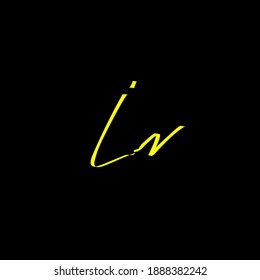 LN in initial beauty monogram and elegant logo design