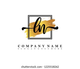 LN Initial handwriting logo concept