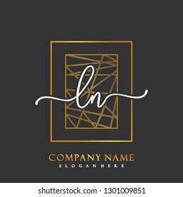 LN Initial Handwriting logo template vector