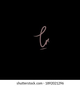 ln initial handwritten logo for identity