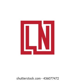 LN initial letters looping linked square logo red