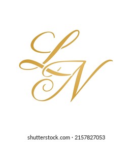 LN initial logo design vector stock