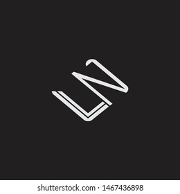 LN Initial Logo letters with rotate squere template