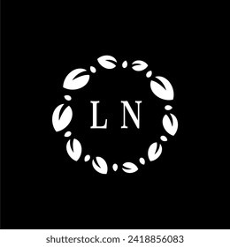 Letra LN original Iconos de arte vectorial con logotipo de naturaleza y gráficos