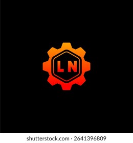 LN Initials Tech Logo Vector Art Icons and Graphics