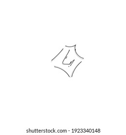 Ln isolated white background initial vector elegant handwriting signature for identity