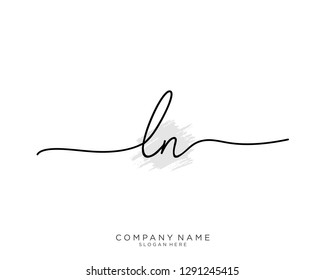 LN L N Initial handwriting logo template