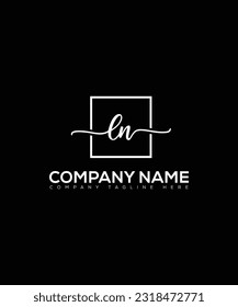 LN Letter Initial Beauty Monogram and Elegant Logo Design, Handwriting Logo 
