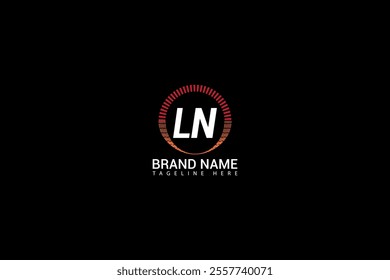 LN letter logo design on black background. LN creative initials letter logo concept. LN unique design