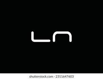 Logotipo de letra LN y plantillas de diseño de vectores