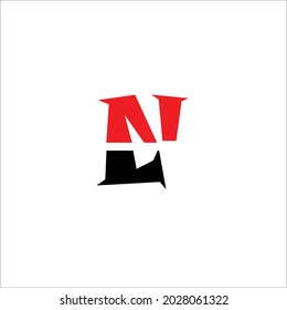 LN LETTER VECTOR LOGO DESIGN COMPANY BLACK