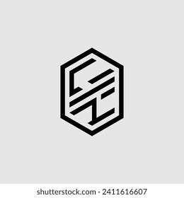 LN line geometric monogram with high quality professional design that will print well