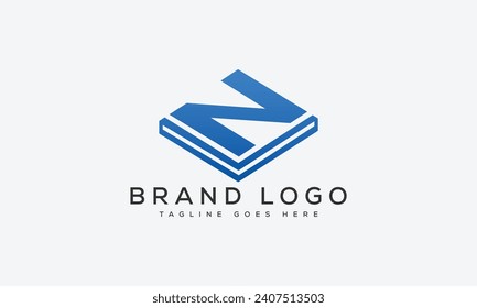 LN logo design template vector graphic branding element