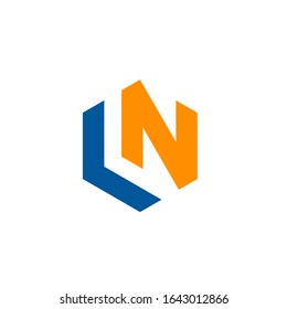 ln logo design vector sign template