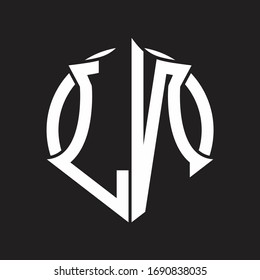 LN Logo monogram with emblem and circle rounded design template