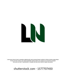 LN logo template vector Illustration